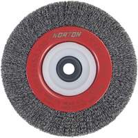 Roue d'&eacute;tabli sertie, 6" dia., Fils 0,014", Arbre 1/2"-2 Pryde Industrial Inc.