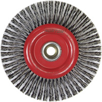 Brosse &agrave; fils nou&eacute;s pour cordons de soudure pour meuleuse angulaire, Dia. 6", Fils 0,02", Arbre 5/8"-11, Acier Pryde Industrial Inc.