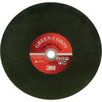 Green Corps Cut Off Wheel, 13-9/10" x 0.118", 1" Arbor, Ceramic, 20000 RPM Pryde Industrial Inc.