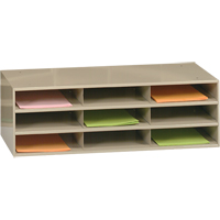 Organisateurs de donn&eacute;es, Stationnaire, 9 fentes, Acier, 33-3/4" la x 11-5/8" p x 10-3/4" h Pryde Industrial Inc.