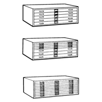Classeurs en acier pour plans, 5 Tiroirs, 40-3/8" la x 29-3/8" p x 16-1/2" h Pryde Industrial Inc.