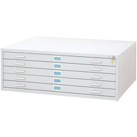 Classeurs En Acier Pour Plans-5 Tiroirs, 5 Tiroirs, 53-3/8" la x 41-3/8" p x 16-1/2" h Pryde Industrial Inc.