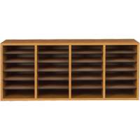 Casier &agrave; compartiments r&eacute;glable pour documentation, Stationnaire, 24 fentes, Bois, 39-1/4" la x 11-3/4" p x 16-1/4" h Pryde Industrial Inc.