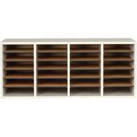 Casier &agrave; compartiments r&eacute;glable pour documentation, Stationnaire, 24 fentes, Bois, 39-1/4" la x 11-3/4" p x 16-1/4" h Pryde Industrial Inc.