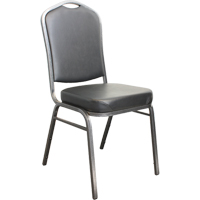 Chaises empilables, Vinyle, Hauteur 37", Capacit&eacute; 275 lb, Noir Pryde Industrial Inc.