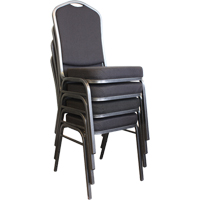 Chaises empilables, Tissu, Hauteur 37", Capacit&eacute; 275 lb, Noir Pryde Industrial Inc.