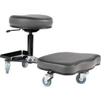 Chaise ergonomique Flex, Vinyle, Noir/gris Pryde Industrial Inc.