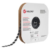 Attache Velcoin, Boucle, 3/4" dia., Adh&eacute;sif, Noir Pryde Industrial Inc.