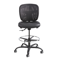 Vue Heavy-Duty Stool, Vinyl, Black, 350 lbs. Capacity Pryde Industrial Inc.