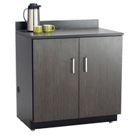 Modular Base Cabinet, Melamine, 2 Shelves, 39" H x 36" W x 25" D, Asian Night/Black Pryde Industrial Inc.