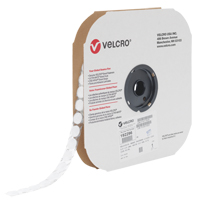 Attache Velcoin, Boucle, 3/4" dia., Adh&eacute;sif, Blanc Pryde Industrial Inc.