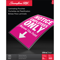 Pochettes lamin&eacute;es pour lettres Swingline UltraClear Pryde Industrial Inc.