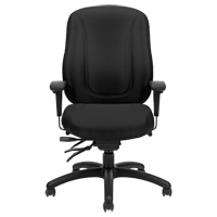 Chaise Overtime &agrave; dos &eacute;lev&eacute;, Tissu, Noir, Capacit&eacute; 300 lb Pryde Industrial Inc.