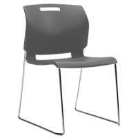 Chair, Plastic, 32-1/2" High, 300 lbs. Capacity, Grey Pryde Industrial Inc.