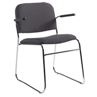 Chaise, Tissu, Hauteur 30", Capacit&eacute; 200 lb, Noir Pryde Industrial Inc.
