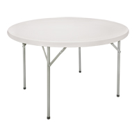Table pliante, Ronde, 48" l x 48" la, Poly&eacute;thyl&egrave;ne, Blanc Pryde Industrial Inc.