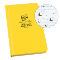 Bound Book, Hard Cover, Yellow, 160 Pages, 4-5/8" W x 7-1/4" L Pryde Industrial Inc.