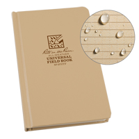 Bound Book, Hard Cover, Tan, 160 Pages, 4-5/8" W x 7-1/4" L Pryde Industrial Inc.