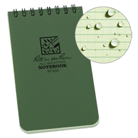 Pocket Top-Spiral Notebook, Soft Cover, Green, 100 Pages, 3" W x 5" L Pryde Industrial Inc.