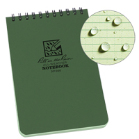 Carnet de notes de poche &agrave; spirale, Couverture souple, Vert, 100 Pages, 4" , 6"  Pryde Industrial Inc.
