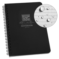 Carnet de notes de poche &agrave; spirale lat&eacute;rale, Couverture souple, Noir, 64 Pages, 4-5/8" , 7"  Pryde Industrial Inc.
