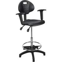 Heavy-Duty Ergonomic Stool with Adjustable Arm Rests, Stationary, Adjustable Height, 250 lbs. Capacity Pryde Industrial Inc.