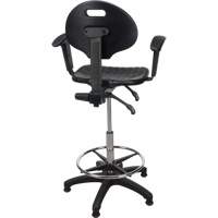 Heavy-Duty Ergonomic Stool with Adjustable Arm Rests, Stationary, Adjustable Height, 250 lbs. Capacity Pryde Industrial Inc.