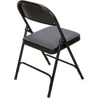 Chaise pliante de luxe en tissu rembourr&eacute;e, Acier, Gris, Capacit&eacute; 300 lb Pryde Industrial Inc.