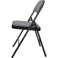 Chaise pliante de luxe en tissu rembourr&eacute;e, Acier, Gris, Capacit&eacute; 300 lb Pryde Industrial Inc.