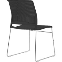Stacking Chairs, Polypropylene, 32-3/8" High, 250 lbs. Capacity, Black Pryde Industrial Inc.