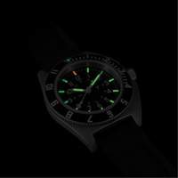 Steel Navigator Watch on 3-Piece Rubber Strap Kit, Digital, Battery Operated, 41 mm, Black Pryde Industrial Inc.