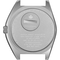 Steel Navigator Watch on 3-Piece Rubber Strap Kit, Digital, Battery Operated, 41 mm, Black Pryde Industrial Inc.