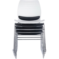 Chaises empilables, Polypropyl&egrave;ne, Hauteur 32", Capacit&eacute; 250 lb, Noir Pryde Industrial Inc.