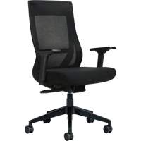 Chaise &agrave; dossier moyen avec m&eacute;canisme &agrave; basculement synchronis&eacute; &agrave; d&eacute;tection de poids , Mailles, Noir Pryde Industrial Inc.