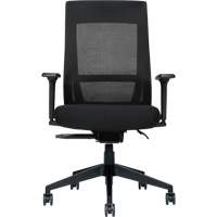 Chaise &agrave; dossier moyen avec m&eacute;canisme &agrave; basculement synchronis&eacute; &agrave; d&eacute;tection de poids , Mailles, Noir Pryde Industrial Inc.