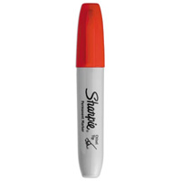 Permanent Marker, Red, Chisel Tip Pryde Industrial Inc.