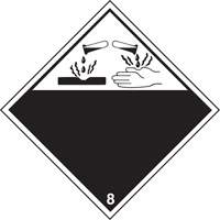 TDG Shipping Labels, Class 8, Corrosives, Vinyl Pryde Industrial Inc.