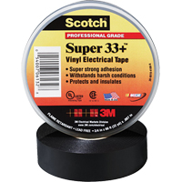 Scotch&reg; Super 33 Tape, 19 mm (3/4") x 20.1 m (66'), Black, 7 mils Pryde Industrial Inc.