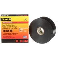 Scotch&reg; Vinyl Electrical Tape Super 88, 38 mm (1-1/2") x 33 m (108'), Black, 8.5 mils Pryde Industrial Inc.