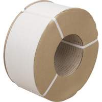 Strapping, Polypropylene, 3/8" W x 12900' L, White, Machine Grade Pryde Industrial Inc.