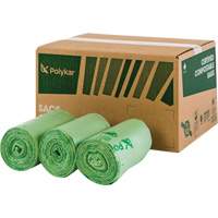 Sacs certifi&eacute;s compostables, R&eacute;gulier, 60" lo x 48" la, Transparent, Capacit&eacute; de 245 L (65 gal.) Pryde Industrial Inc.