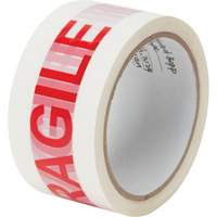 "Fragile" Box Sealing Tape, Hot Melt Adhesive, 2 mils, 48 mm (2") x 100 m (328') Pryde Industrial Inc.