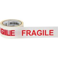 "Fragile" Box Sealing Tape, Hot Melt Adhesive, 2 mils, 48 mm (2") x 100 m (328') Pryde Industrial Inc.