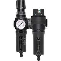 Manual Drain Filter, Regulator & Coalescing Filter with Metal Bowl Modulair 300, 1/4" NPT, 250 PSI, 5.1 fl. oz. Capacity Pryde Industrial Inc.