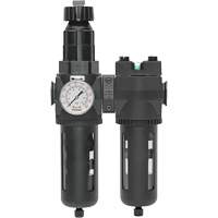 Manual Drain Filter, Regulator & Coalescing Filter with Standard Bowl Modulair 400, 1/4" NPT, 150 PSI, 9.1 fl. oz. Capacity Pryde Industrial Inc.