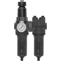 Manual Drain Filter, Regulator & Coalescing Filter with Metal Bowl Modulair 400, 1/4" NPT, 200 psi, 9.1 fl. oz. Capacity Pryde Industrial Inc.