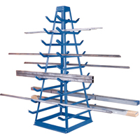 Bar Storage Racks - Horizontal Bar Racks, Horizontal, 9 Levels, 18" W x 40" D x 84" H, 1800 lbs. Cap. Pryde Industrial Inc.