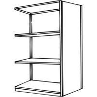 &eacute;l&eacute;ment de rayonnage Interlok, Acier, Sans boulons, Capacit&eacute; 800 lb, 36" la x 76" h x 24" p Pryde Industrial Inc.