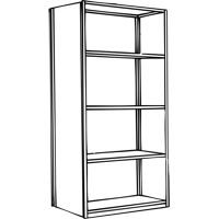 &eacute;l&eacute;ment de rayonnage Interlok, Acier, Sans boulons, Capacit&eacute; 800 lb, 36" la x 100" h x 24" p Pryde Industrial Inc.