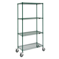 Wire Shelf Cart, Epoxy Finish, 36" x 80" x 24", 800 lbs. Capacity Pryde Industrial Inc.
